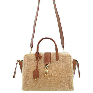 Saint Laurent Downtown YSL leather top handle 2way Crossbody bag